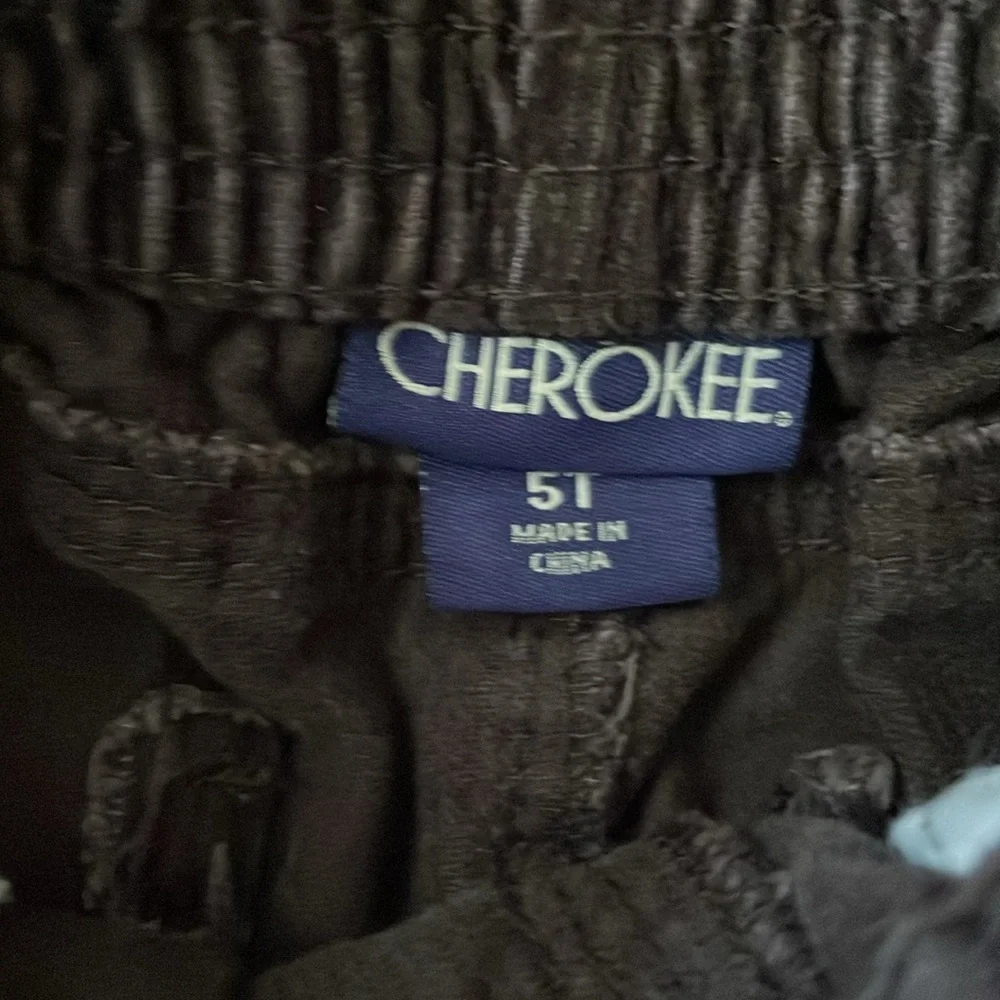 Cherokee Solid Chocolate Brown Corduroy pants 5T